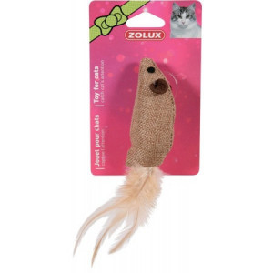 ZOLUX Zabawka dla kota - Mysz z piórkiem 4cm