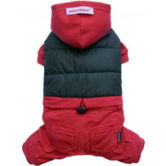 DOGGYDOLLY Ubranko dla małego psa - kombinezon sportowy, czerwony