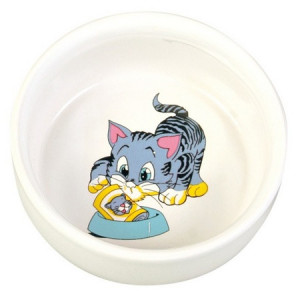 TRIXIE Miska ceramiczna dla kota z motywem 0,3l / 11cm