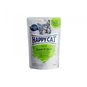 HAPPY CAT Adult Jagnięcina i wątróbka w sosie - saszetka 85g