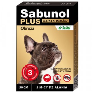 SABUNOL Plus - Obroża dla psa o przedłużonym działaniu do 5mc (50cm)