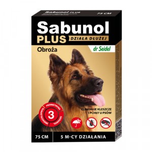 SABUNOL Plus - Obroża dla psa o przedłużonym działaniu do 5mc (75cm)