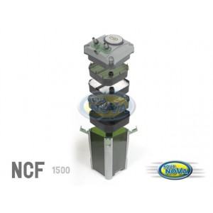 AQUA NOVA Filtr zewnętrzny, 1500 litrów na godzinę, 4 etapy filtracji 