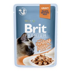 BRIT Premium Turkey Fillets Adult - Filety z indyka w sosie dla kota