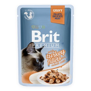 BRIT Premium Turkey Fillets Adult - Filety z indyka w sosie dla kota 85g