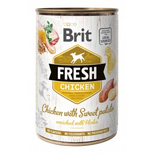 BRIT FRESH Chicken & Sweet Potato - Kurczak i słodkie ziemniaki 400g