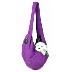LAUREN DESIGN Pikowana torba / nosidło SARA 50 x 22 x 22 cm - fioletowa