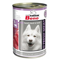 SUPER BENO DOG Meat Głowizna z wołowiną (puszka)