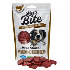 LET'S BITE MEAT SNACKS Venison and Chicken Dices 80g