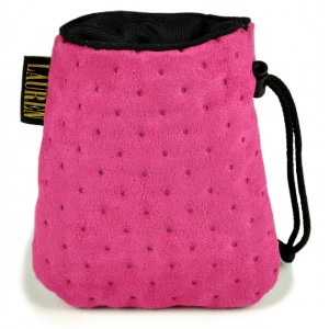 LAUREN DESIGN Pikowana torebka na smakołyki 15 x 13 cm - różowa
