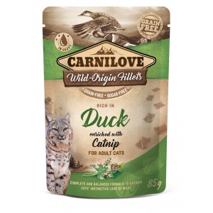 CARNILOVE CAT Pouch Duck and Catnip 85g (saszetka)