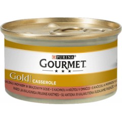 GOURMET GOLD Casserole kaczka i indyk w brązowym sosie 85g