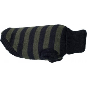 AMIPLAY Sweterek dla psa Glasgow 42 cm Paski khaki-czarne