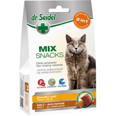 DR SEIDEL Smakołyki MIX 2w1 na piękną sierść & odkłaczanie dla kotów 60g