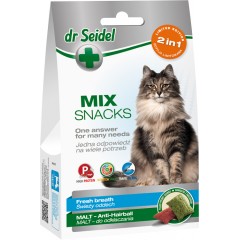 DR SEIDEL Smakołyki MIX 2w1 na świeży oddech & odkłaczanie dla kotów 60g
