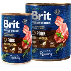 BRIT Premium By Nature Pork & Trachea (puszka)
