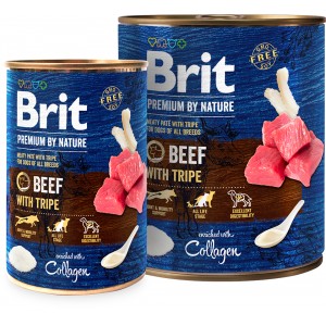 BRIT Premium By Nature Beef&Tripes (puszka)