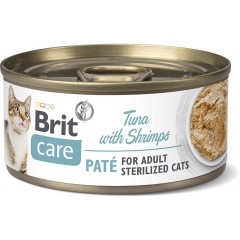 BRIT CARE CAT Sterilised Tuna and Shrimps 70g (puszka)