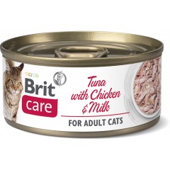 BRIT CARE CAT Tuna, Chicken and Milk 70g (puszka)