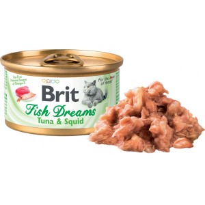 BRIT CAT Fish Dreams Tuna and Squid 80g (puszka)