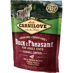 CARNILOVE CAT Grain-Free Duck and Pheasant Hairball Control - Kaczka i bażant