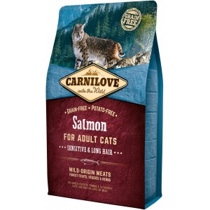 CARNILOVE CAT Grain-Free Salmon Sensitive & Long Hair - Łosoś 