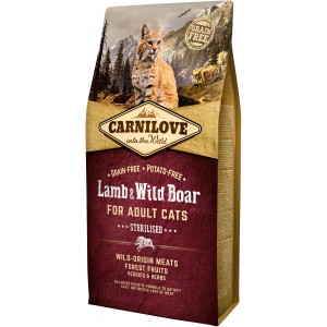 CARNILOVE CAT Grain-Free Lamb and Wild Boar Sterilised - Jagnięcina i dzik 