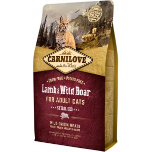 CARNILOVE CAT Grain-Free Lamb and Wild Boar Sterilised - Jagnięcina i dzik 