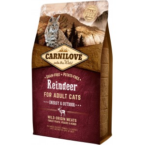 CARNILOVE CAT Grain-Free Reindeer Energy and Outdoor - Renifer