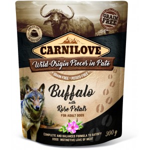 CARNILOVE DOG Pouch Wild Buffalo and Rose Petals 300g