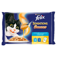 FELIX Sensations Sauces- Łosoś morski / Sardynki w sosie 4x 100g