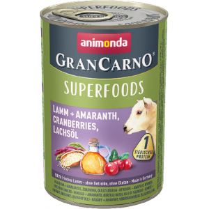 ANIMONDA PIES GranCarno Superfoods Jagnięcina, amarantus, żurawina, olej z łososia
