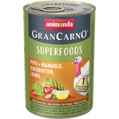 ANIMONDA GranCarno Superfoods Indyk, burak, owoce dzikiej róży, olej lniany 400g