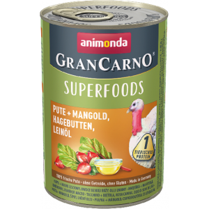 ANIMONDA PIES GranCarno Superfoods Indyk, burak, owoce dzikiej róży, olej lniany