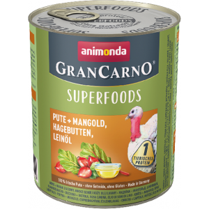ANIMONDA PIES GranCarno Superfoods Indyk, burak, owoce dzikiej róży, olej lniany