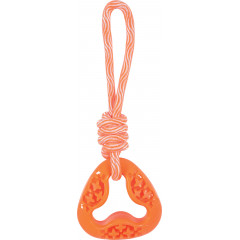 ZOLUX Zabawka TPR SAMBA trójkątna ze sznurem 26 cm - pomarańczowy