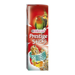 VERSELE-LAGA Prestige Sticks Big Parakeets Exotic Fruit - kolby owocowe dla średnich papug 140g