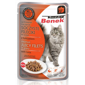 SUPER BENEK Cat Soczyste fileciki w sosie z tuńczykiem 85g