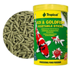 TROPICAL Koi Goldfish Vegetable Sticks - pływający pokarm roślinny dla ryb w stawkach 1000ml / 90g