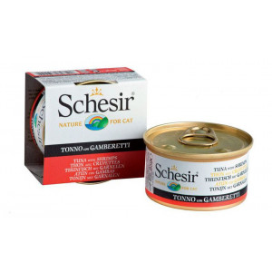 SCHESIR Cat Tuńczyk z krewetkami w galaretce - puszka