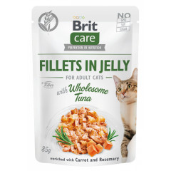 BRIT CARE CAT Fillets in jelly Wholesome Tuna 85g (saszetka)