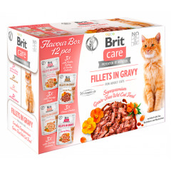 BRIT CARE CAT Fillets in Gravy Flavour Box saszetki w sosie (12x 85g)