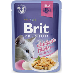 BRIT PREMIUM CAT Chicken Jelly Fillets Adult - kurczak w galaretce 85g
