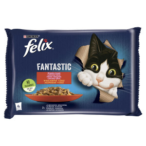 FELIX Fantastic Wołowina i kurczak w galaretce 4x 85g