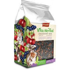 VITAPOL Vita Herbal dla gryzoni i królika - jagodowy mix 200g