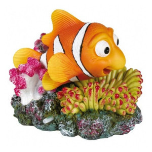 TRIXIE Dekoracja akwarium - Rybka błazenek na koralu 12cm