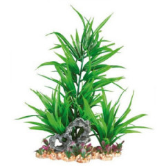 TRIXIE Dekoracja akwarium - Sztuczna roślina w żwirku 28cm