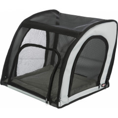 TRIXIE Zabudowany fotelik fotel samochodowy dla zwierząt (44 × 37 × 40 cm) - szary / czarny