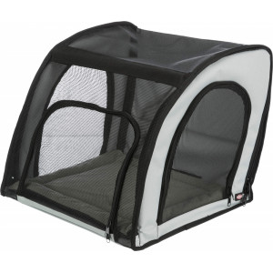 TRIXIE Zabudowany fotelik fotel samochodowy dla zwierząt (44 × 37 × 40 cm) - szary / czarny