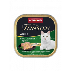 ANIMONDA Cat Vom Feinsten Adult Gourmet Centre - Z wołowiną, filetem z łososia i szpinakiem